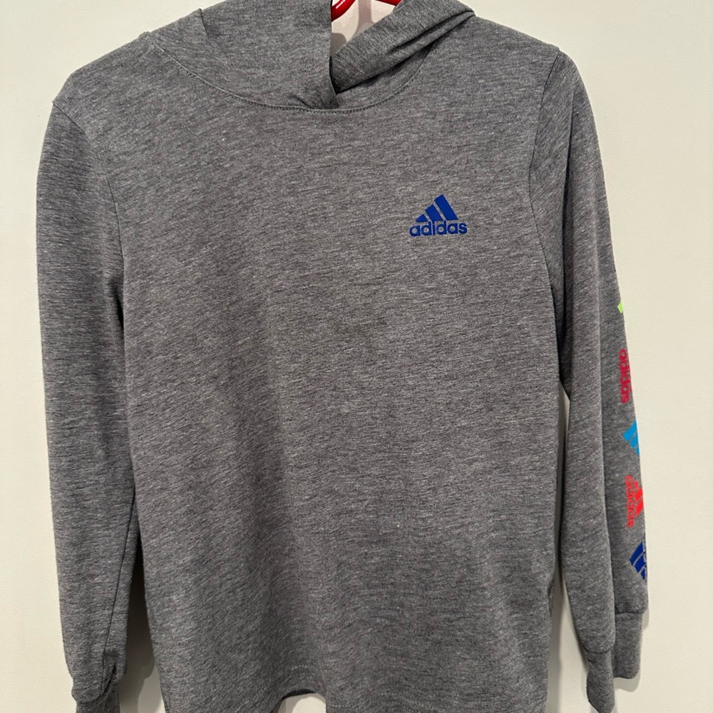 Adidas kids Gray Hoodie Sweater